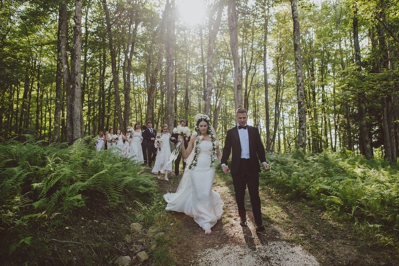 bride and groom - ceremony at handsome hollow