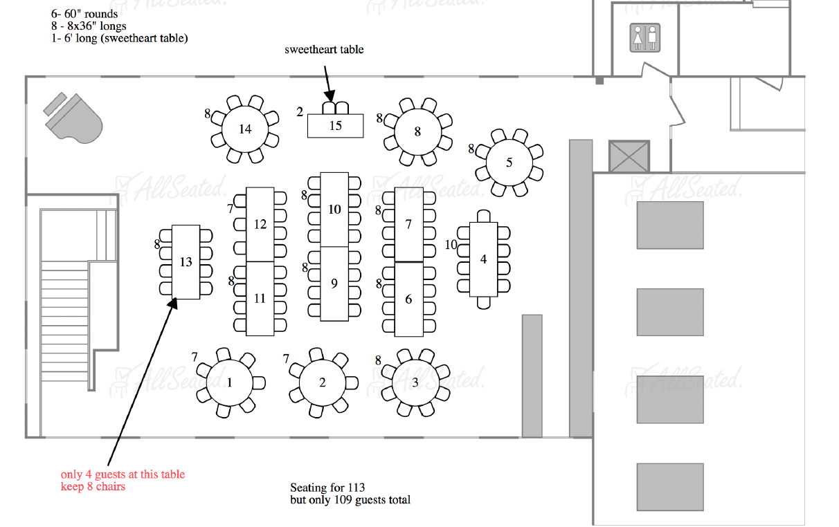 wedding design - floor plan