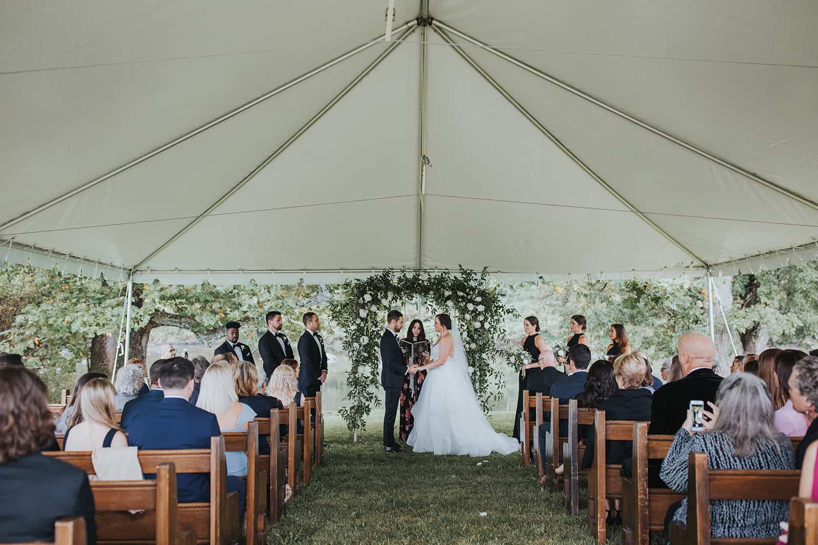 crested hern farms - tent wedding