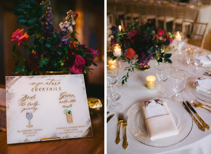 Jewel Toned Wedding Reception Details