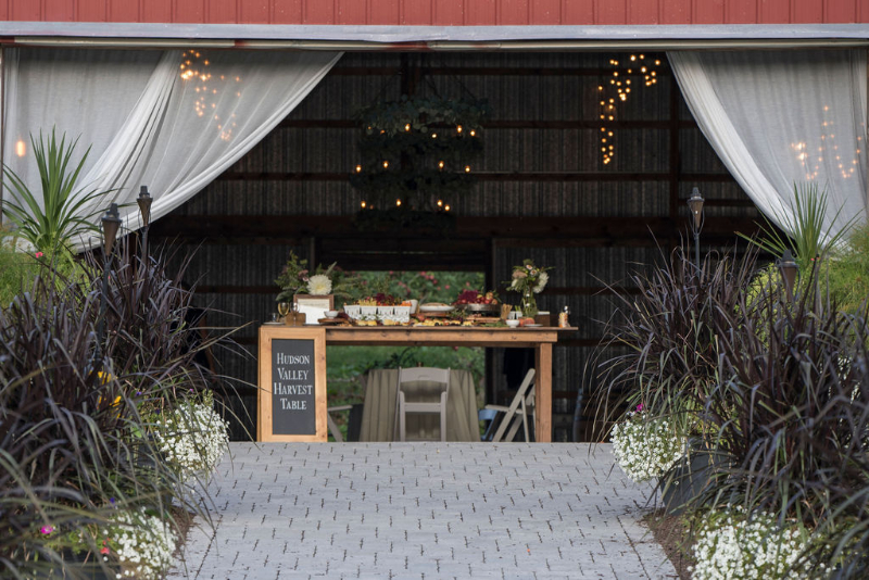 Harvest Table for Upscale Wedding Buffet