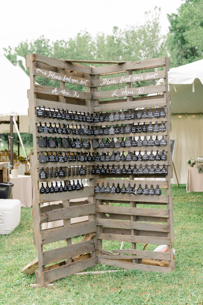 unique country wedding seating chart
