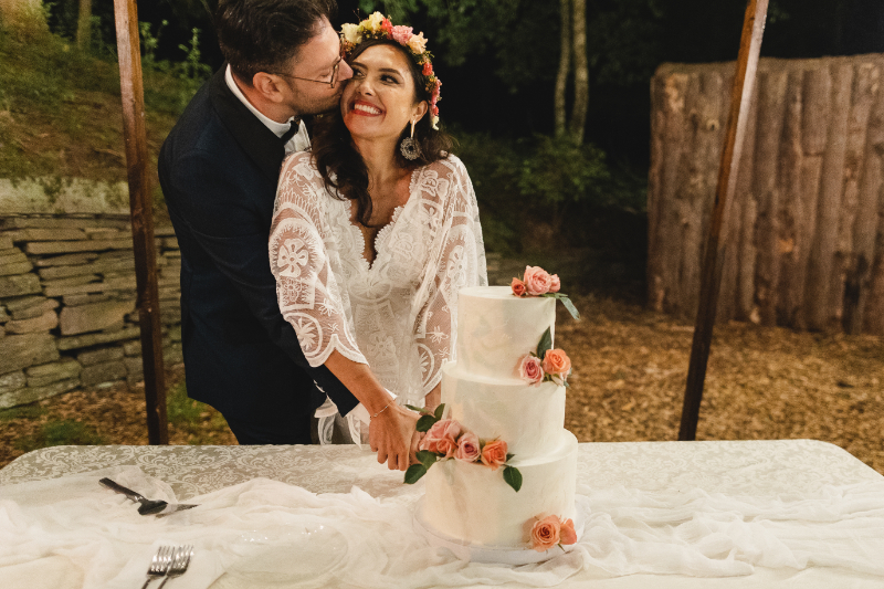 classic and whimsical white wedding cake