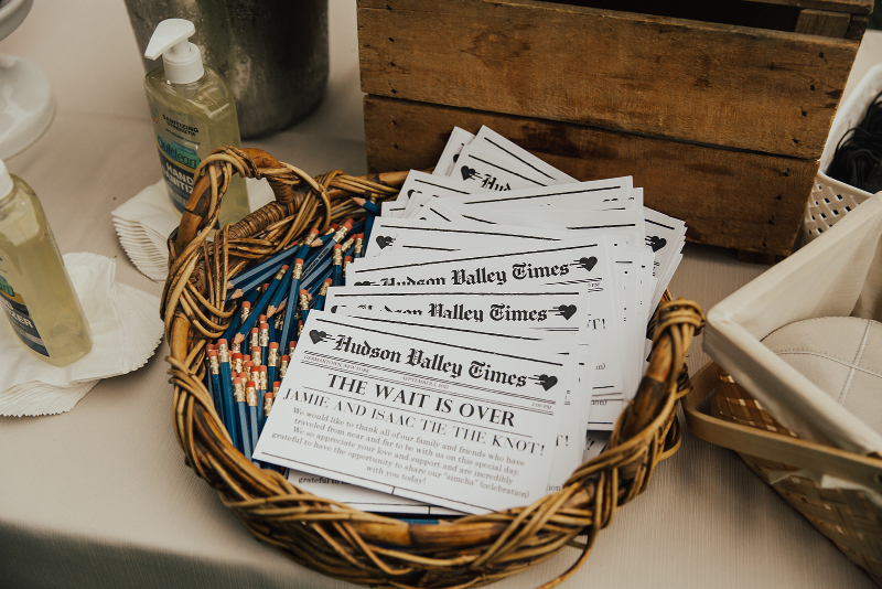 crossword newspaper word search as unique wedding ceremony programs
