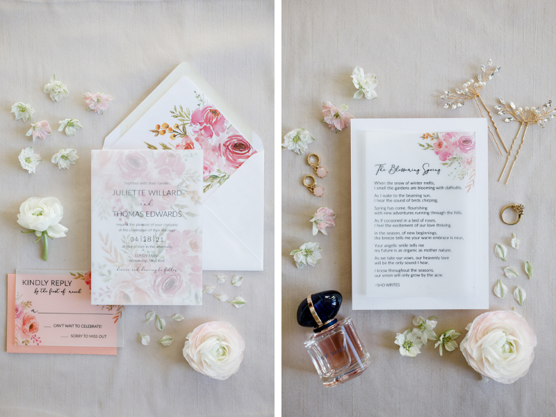 floral wedding invitations