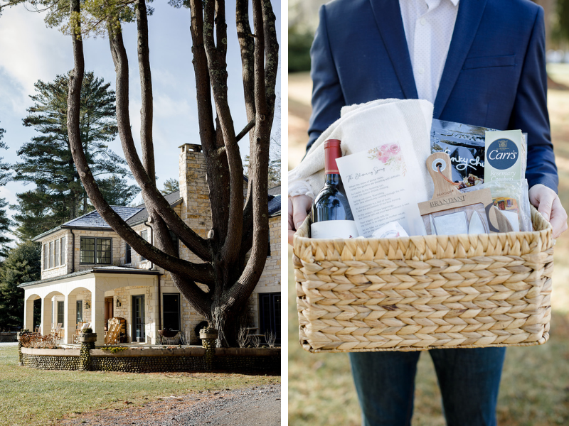 Lundy Farm wedding venue and welcome baskets