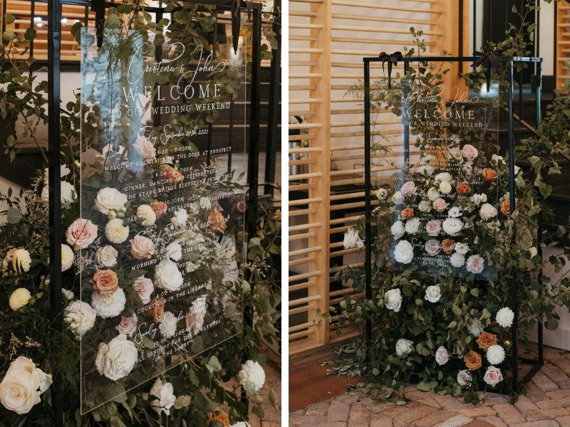 unique wedding welcome sign