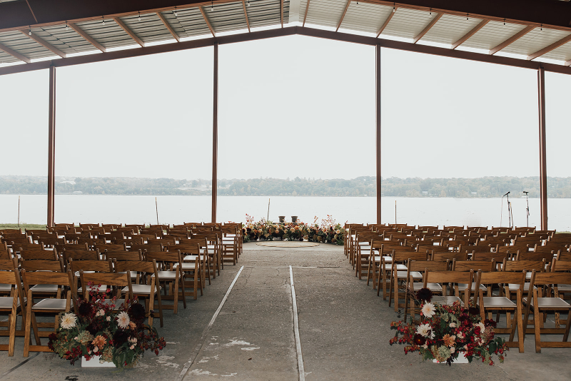 wedding ceremony florals at Hudson Valley wedding