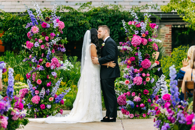 ceremony floral pillars 