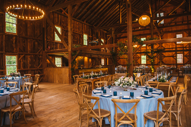 barn wedding reception at Meadow Ridge on Hudson