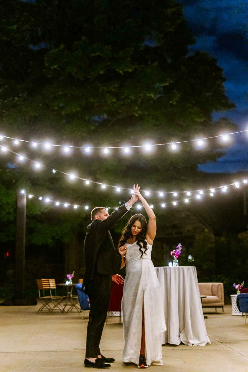 outdoor wedding reception at Blue Hill at Stone Ridge