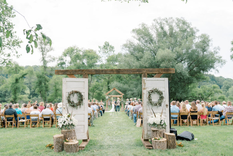 outdoor wedding ceremony in Upstate NY 