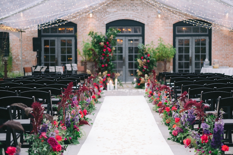 jewel toned fall wedding florals