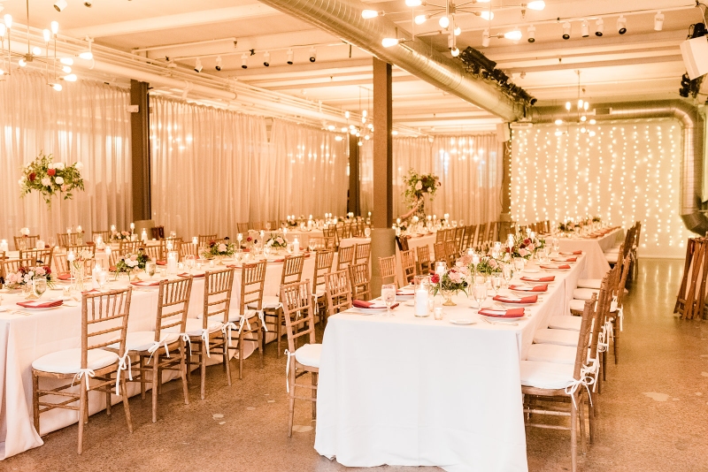 neutral fall wedding colors in reception decor