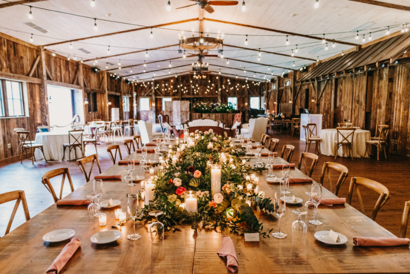 Preston barn wedding reception