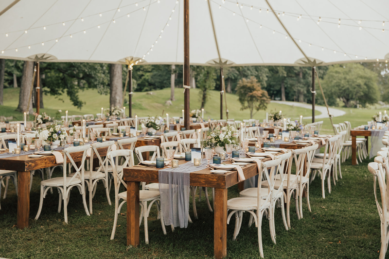 outdoor tented wedding at Southwood Estate