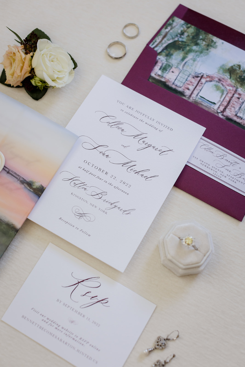 burgundy wedding invitations