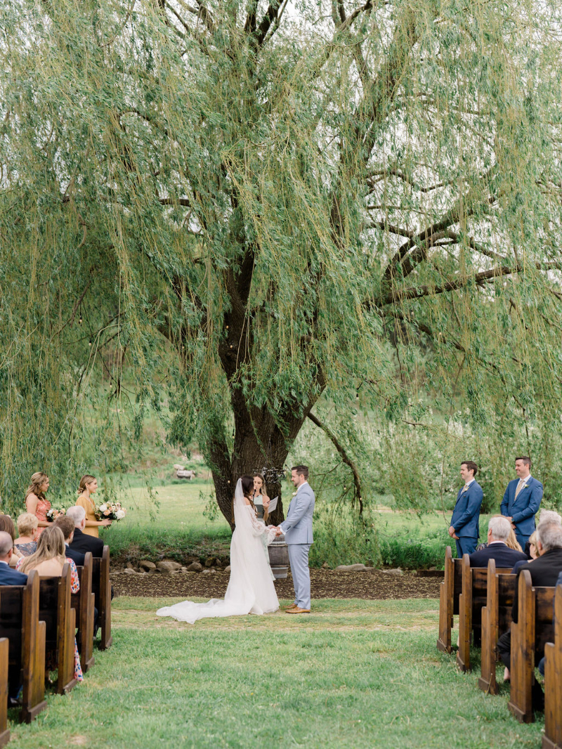 wedding ceremony at vineyard in Hudson Valley