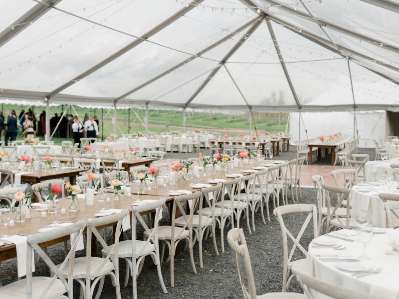 vineyard wedding reception in Upstate New York