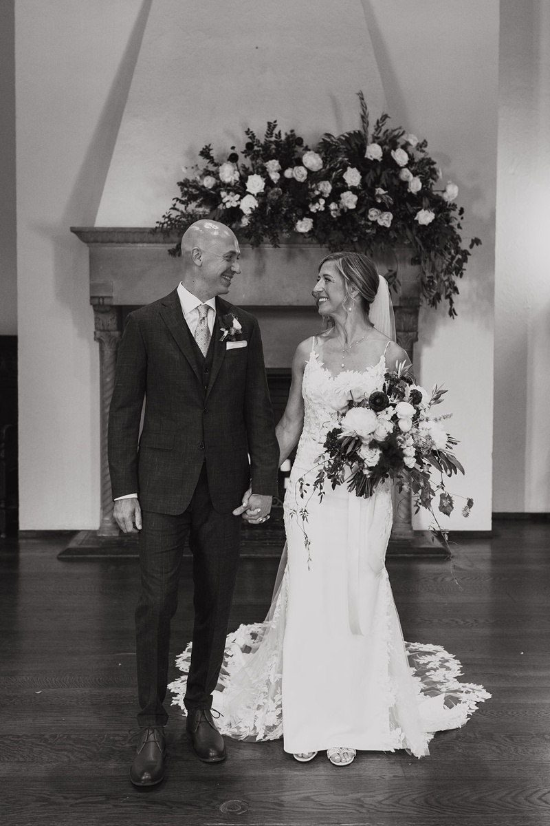 black and white wedding portraits