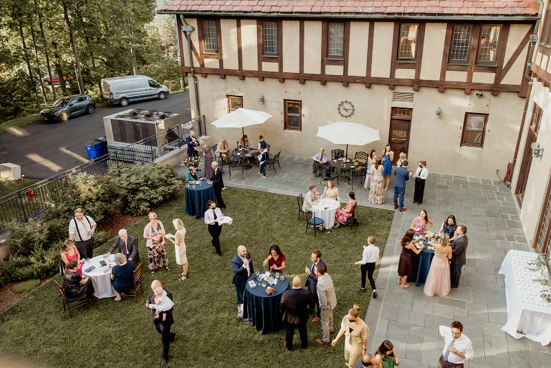 aerial view of cocktail hous