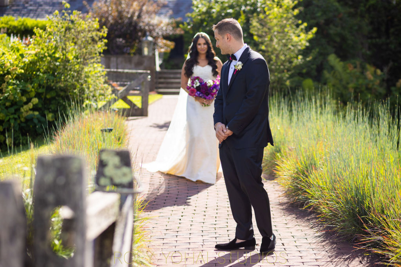 first look wedding photos at Blue Hill Farms