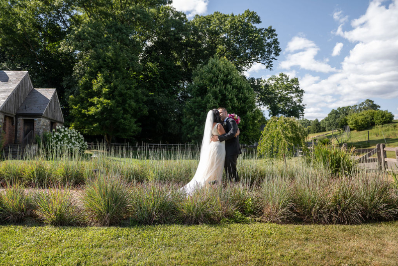 first look wedding photos at Blue Hill Farms