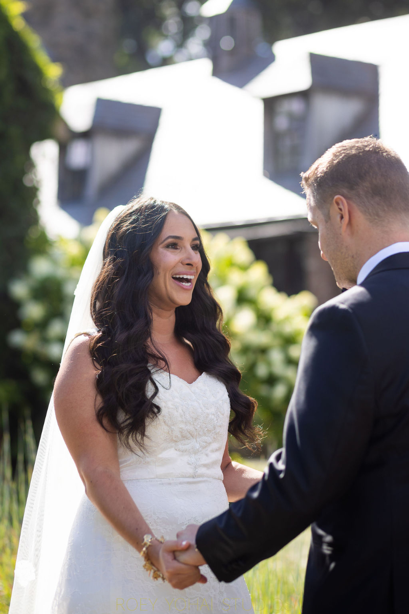 first look wedding photos at Blue Hill Farms
