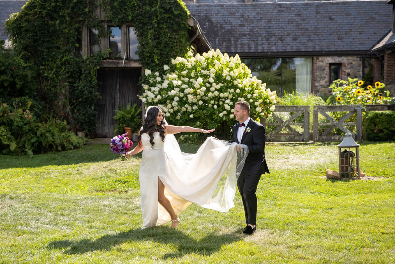 outdoor wedding photos at Blue Hill at Stone Barns