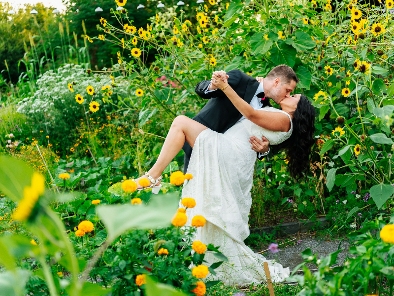 outdoor wedding photos at Blue Hill at Stone Barns
