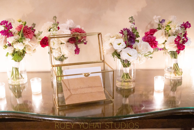 elegant wedding reception decor details