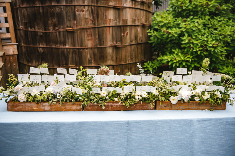 a flower garden escort display