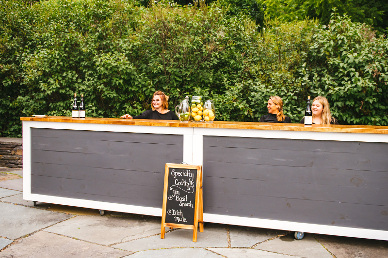 outdoor bar setup