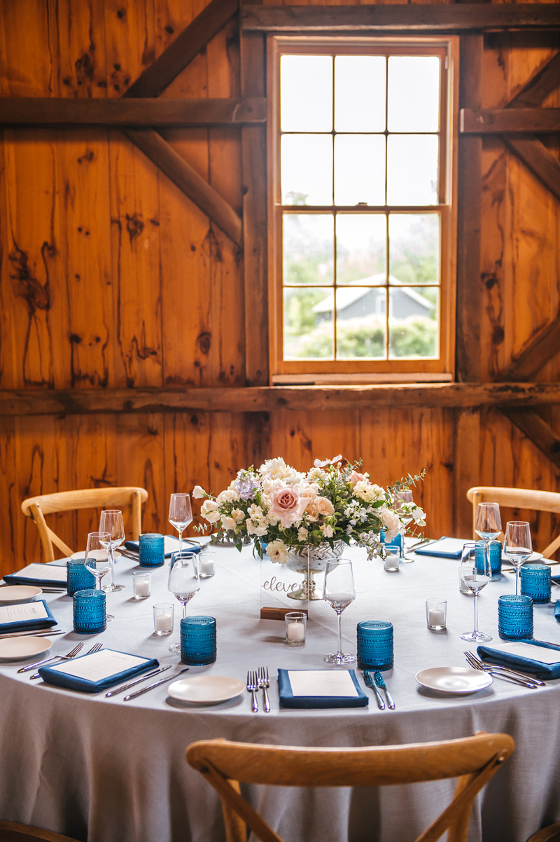 barn wedding reception at Meadowridge on Hudson