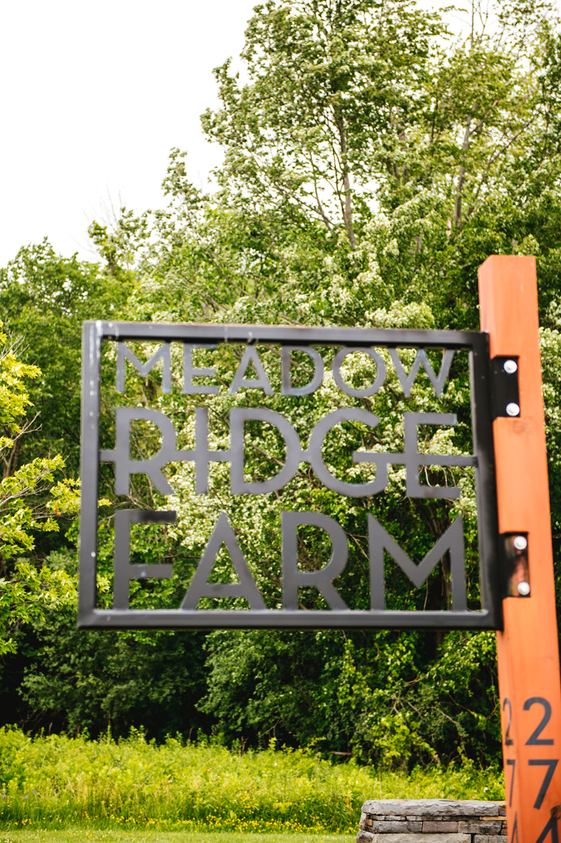 meadowridge on Hudson farm sign
