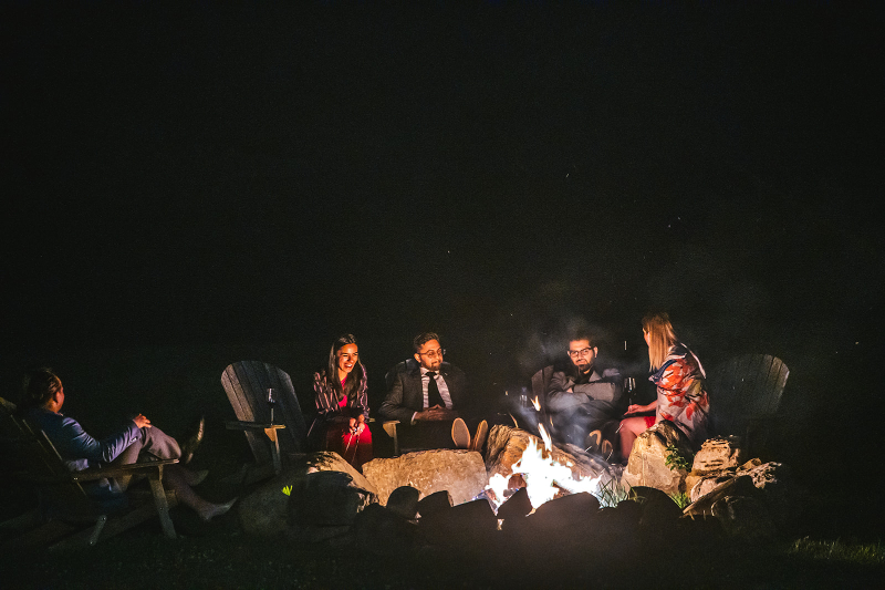 bonfire finishing wedding night