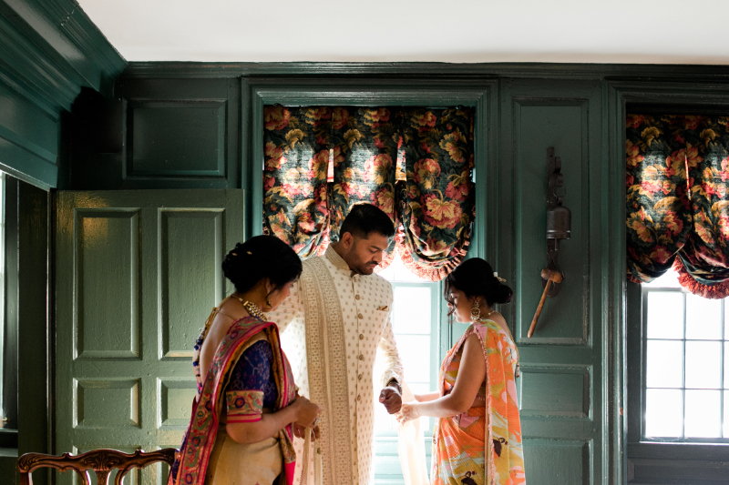 Indian groom getting ready photos