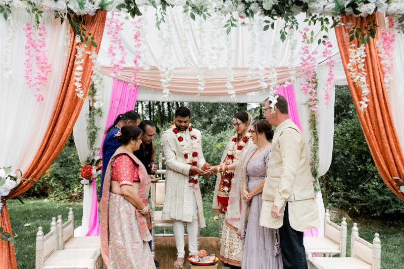 Indian wedding ceremony at Preston Barn