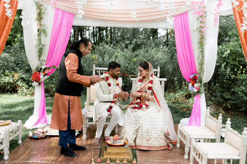 Indian wedding ceremony at Preston Barn