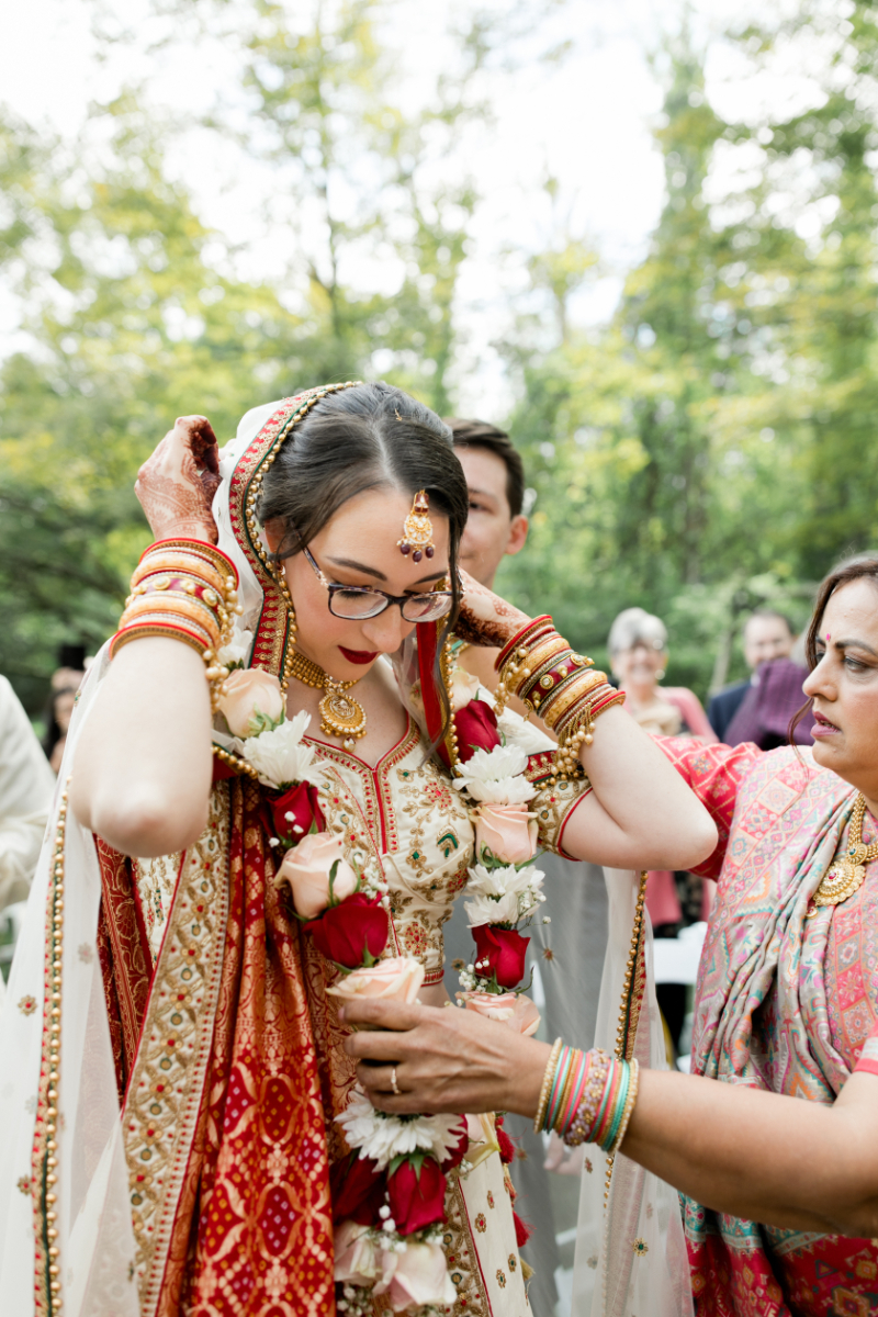 beautiful bride in Indian wedding attire