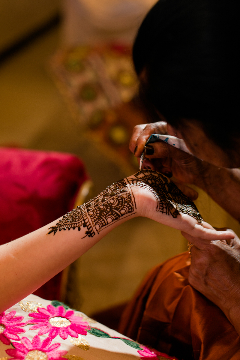 Henna ceremony in Upstate New York before Indian wedding