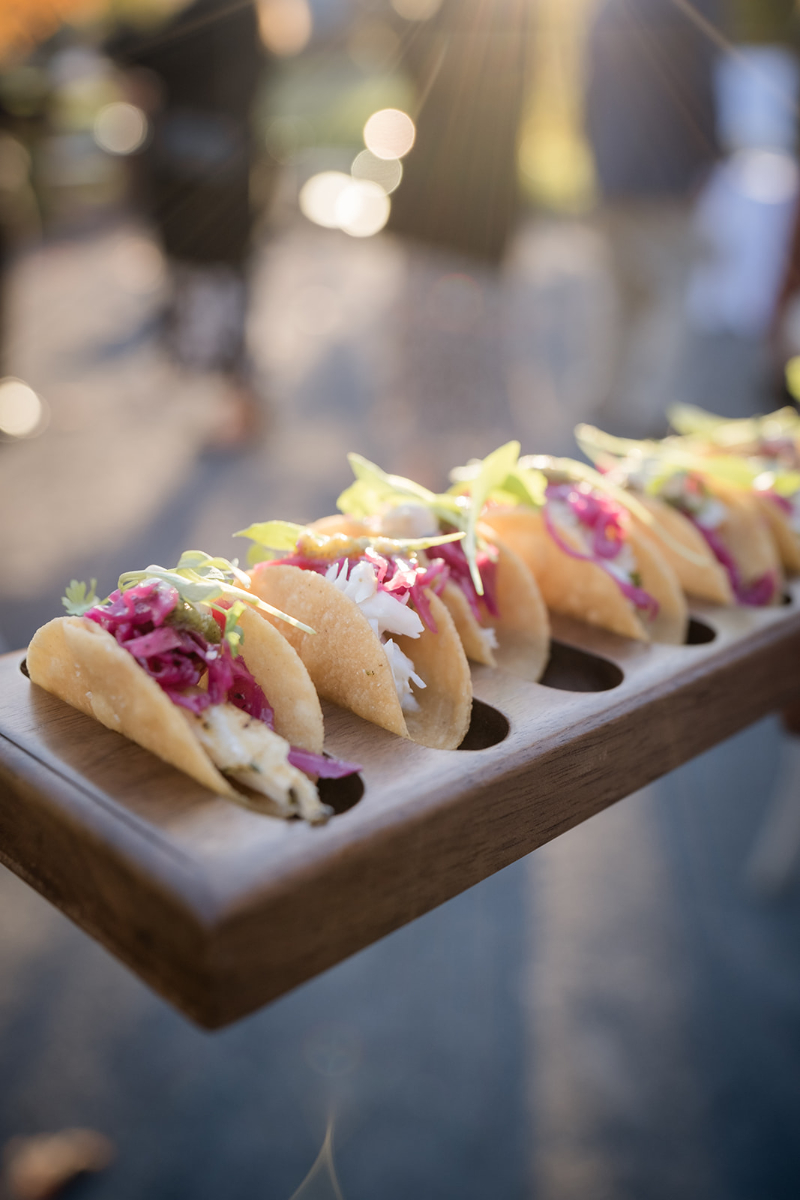 taco appetizer during cocktail hour