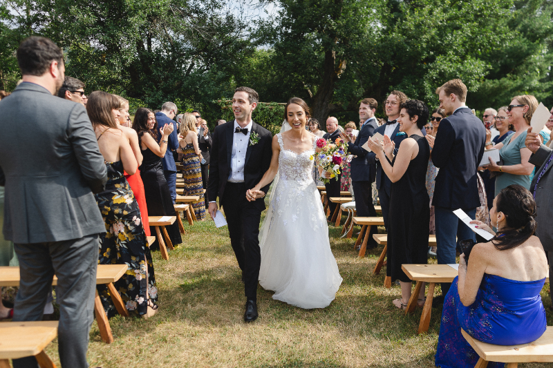 outdoor wedding ceremony recessional