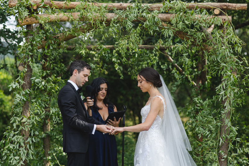 gorgeous greenery wedding ceremony chuppah