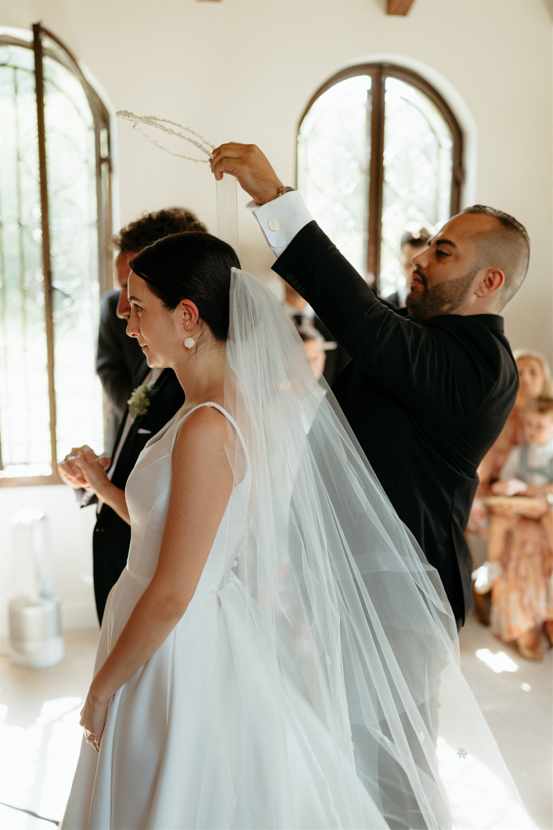 greek wedding ceremony at home wedding in NY