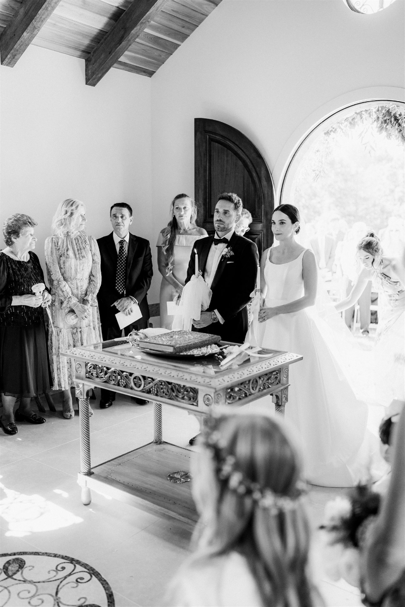 greek wedding ceremony at home wedding in NY