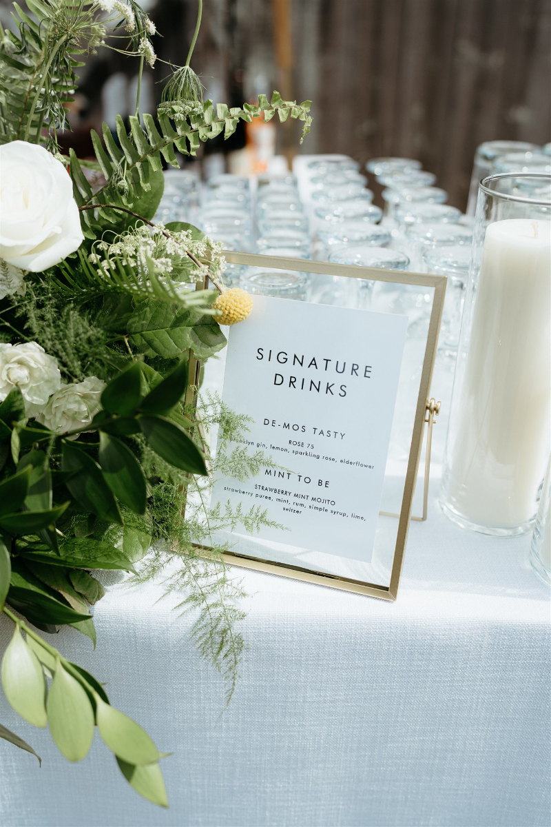 signature drink signage