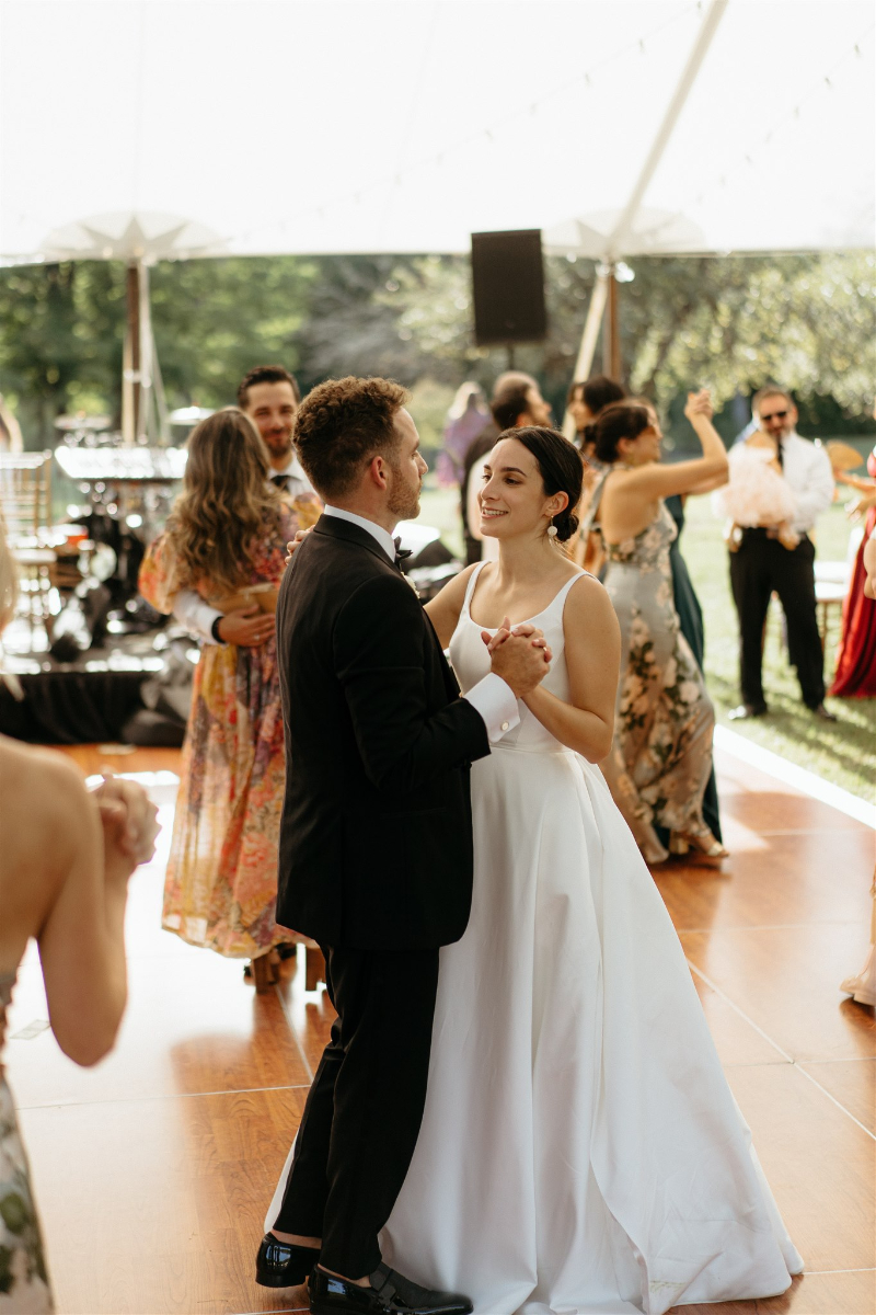 first dance with bride and groom
