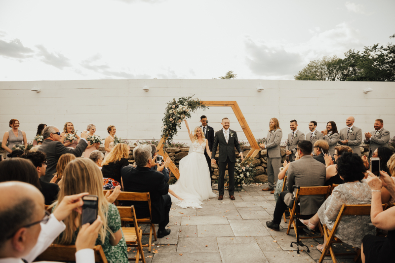 Bride and Groom wedding ceremony recessional
