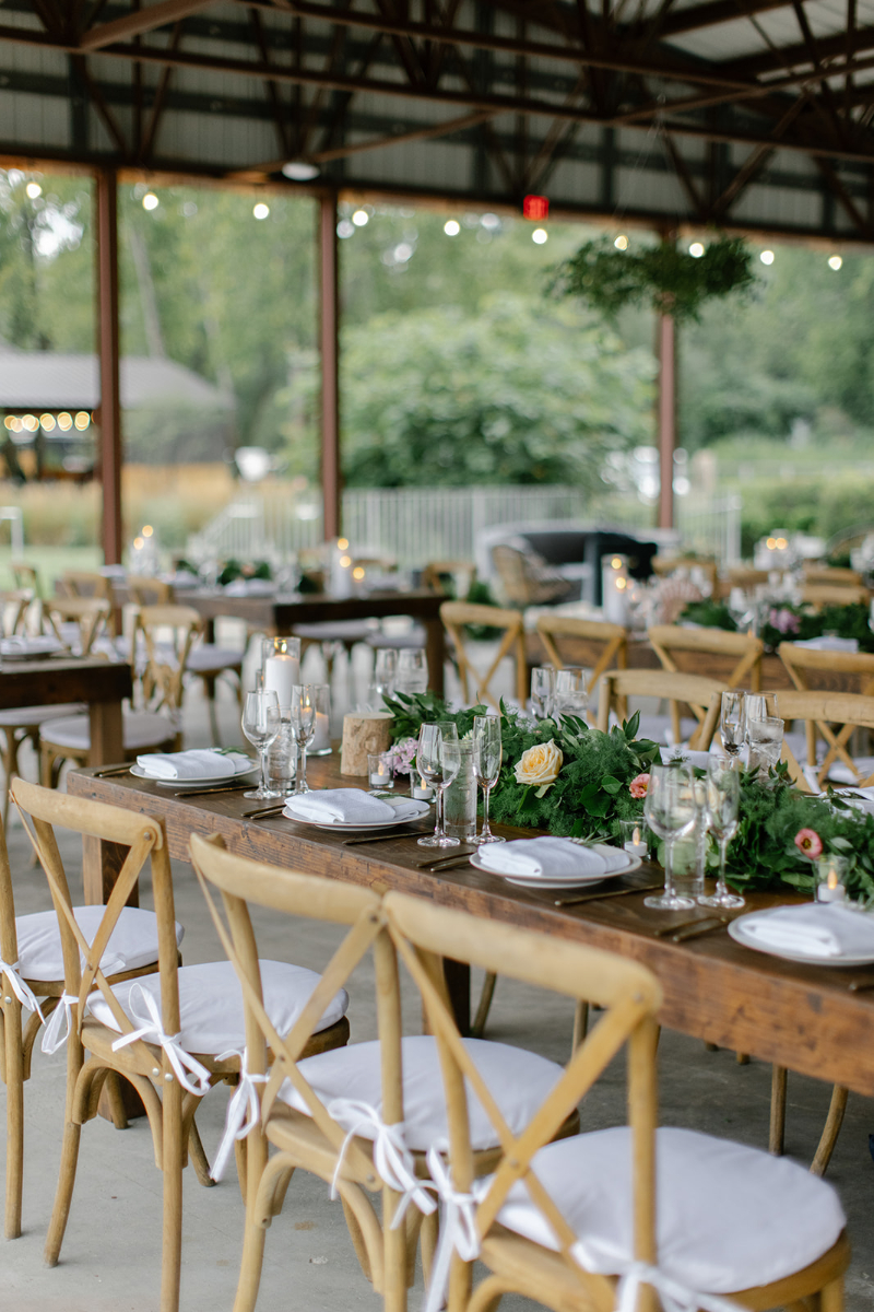 tablescape at the brickyards wedding